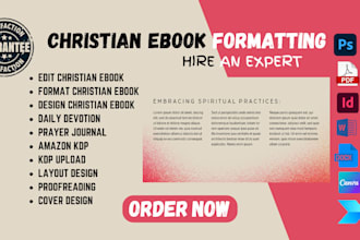 edit, format christian ebook, daily devotion, design prayer journal, KDP upload