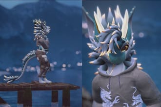 rig, toggles outfits gogoloco, facial tracking for humanoids furry vrchat avatar