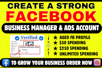 create fresh facebook business manager and ads account, fb ads account manager