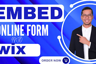 embed jotform, google form, or typeform into your wix site
