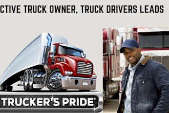 active truck drivers leads, transportation, truck owners