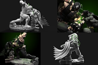 3d character for game,3dprint sci fi action figure model,custom diorama toy,stl