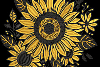 do embroidery digitizing logo into dst,pes,emb files in 1 hour