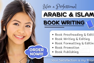 do arabic book proofreading book writing islamic ebook editing and formatting