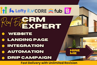 set up real estate crm lofty crm boldtrail kvcore chime follow up boss idx web