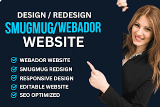 design or redesign your smugmug website webador website photography website