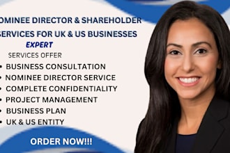 prepare and supply to nominee director for UK US and shareholder services