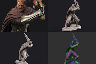 do tabletop 3d characters,dnd knights stl medieval  warriors,wow 3d figure,asset