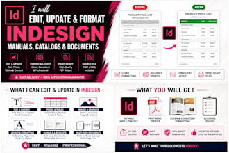 edit adobe indesign manuals, catalogs and documents