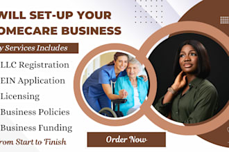 help set up your homecare business with llc, ein, license and documents