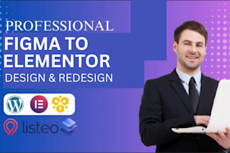 convert figma to elementor or figma to wordpress PSD to wordpress