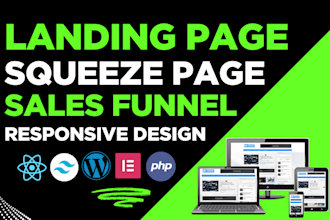 design wordpress landing pages, squeeze pages, and funnels