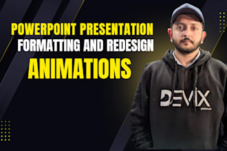 redesign a power point template for sales presentation with animation