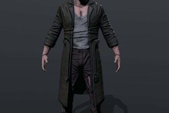 design 3d monster, alien and creature character, realistic texture, rig, animate