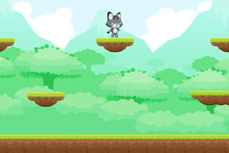 develop 2d android  PC games on unity game engine