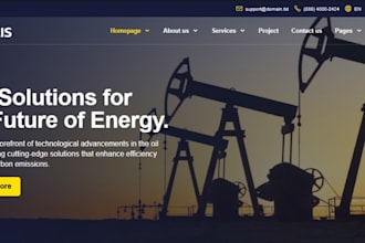 create a petrol oil and gas company website