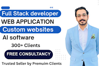 be your custom ai software, full stack ai web application and software developer