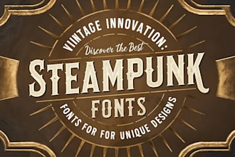 create a modern steampunk logo and any graphics design