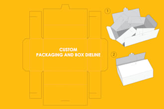 create dieline for packaging design, product packaging box design
