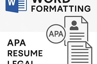 professionally format your word document, resume, or apa paper