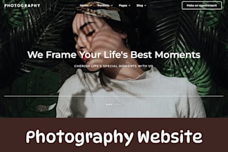 design a stunning photography website or portfolio with gallery and booking