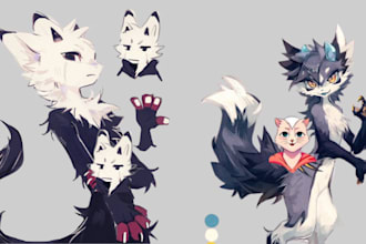 draw furry ref sheet character reference sheet, furry anthro nsfw oc fursona art