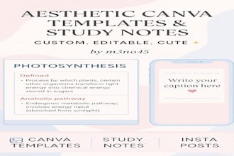 design cute, helpful study notes and guides