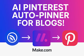 do ai automation blog to pinterest posting with make or n8n