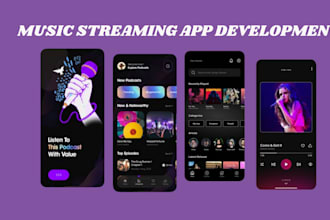 develop music app, streaming app, music website, live  streaming app video app