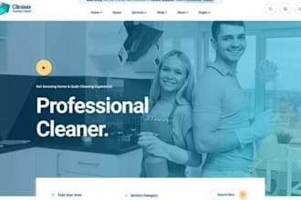 design commercial cleaning website, house cleaning website commercial website