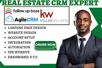 setup bossupdesk keller williams command agile crm follow up boss real estate va