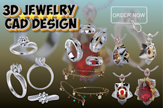 3d jewelry cad pendants designer, rings, custom design