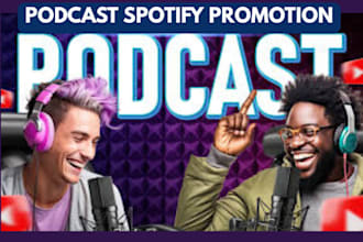 do spotify podcast promotion, gain organic USA streamers, apple podcast, spotify