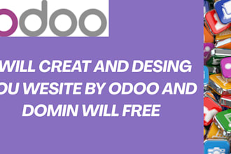 creat and designe websit by odoo and domain will free