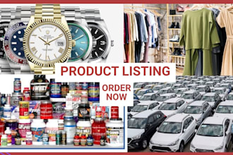 do ebay product listing upload, walmart shopify amazon etsy listing seo