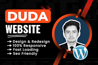design a modern, responsive, and SEO friendly using duda website builder