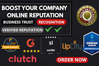 do clutch goodfirm g2 sortlist gmb designrush  to boost your online reputation