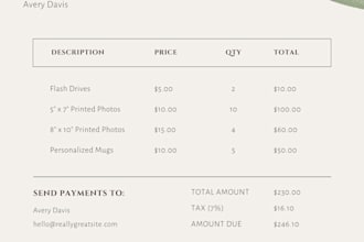 design modern invoices, brochures, and business documents
