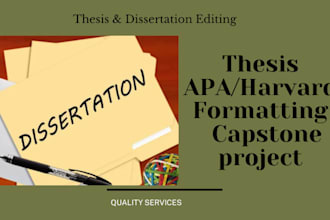edit and proofread thesis and dissertations with reports