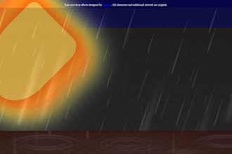 deliver an animated rain background or customizable jpeg setting