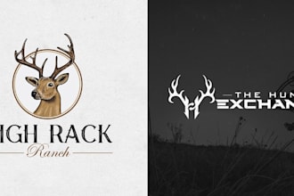 create perfect hunting fishing or outdoor brand logo