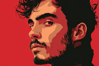 draw vector portrait from your photo in 24 hours