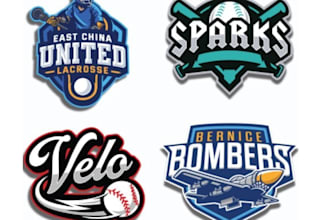 design baseball, basketball, football, hockey sports logo