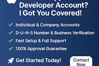 help you to create apple developer accounts