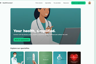 telemedicine website or app design