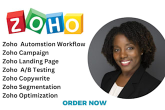 set up zoho CRM, zoho campaign tools, zoho automated workflows