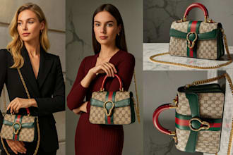 ai product photography and realistic ai fashion clothing model image