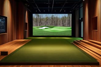 recreate golf club luxury villa,3d revit rendering,vip golf space,lounge,bar,cgi