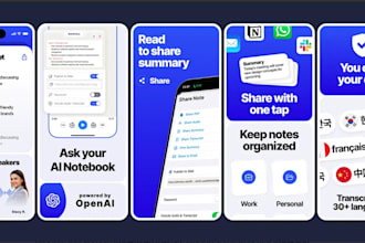 build ai meeting note taker, ai job interview, ai portal app, ai journaling app