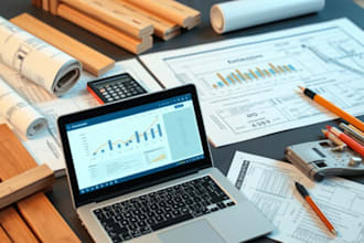 do construction estimate and material take off for all civil and mep estimation